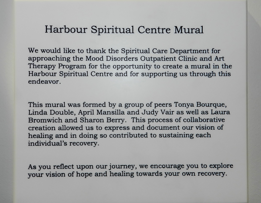 Murals - Spiritual Care St.Joe’s Hamilton description by April Mansilla.