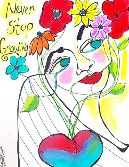 Shop - Never Stop Growing Art Prints & Cards by April Mansilla in Hamilton, Ontario.